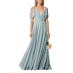 Jenny Yoo Cassie Dress In Morning Mist - Size 14